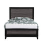 Black And Gray Inlaid Panels Full Bed Frame