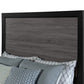 Gray and Black Wood King Bed Frame