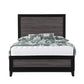Gray and Black Wood King Bed Frame