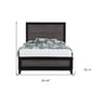 Gray and Black Wood King Bed Frame