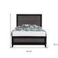 Gray and Black Wood King Bed Frame