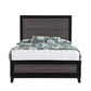 Gray and Black Wood King Bed Frame