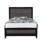 Black And Gray Inlaid Panels Queen Bed Frame