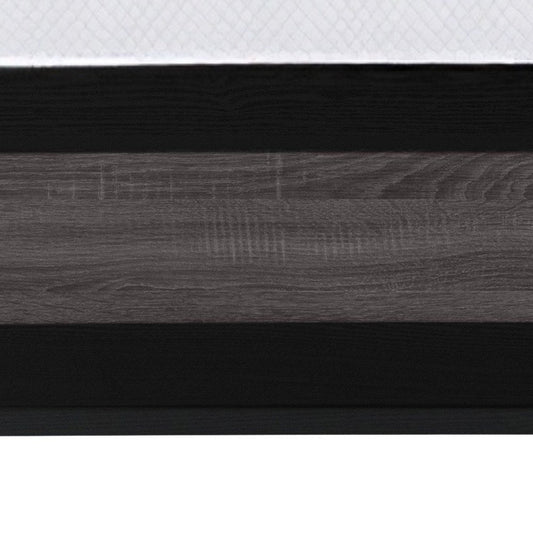 Black And Gray Inlaid Panels Queen Bed Frame