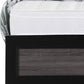 Black And Gray Inlaid Panels Queen Bed Frame
