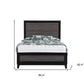 Black And Gray Inlaid Panels Queen Bed Frame