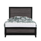 Black And Gray Inlaid Panels Queen Bed Frame
