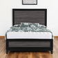 Black And Gray Inlaid Panels Queen Bed Frame
