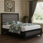 Black And Gray Inlaid Panels Queen Bed Frame