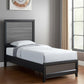 Black and Gray Wood Twin Bed Frame