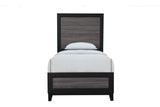 Black and Gray Wood Twin Bed Frame