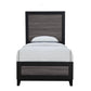 Black and Gray Wood Twin Bed Frame