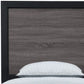 Black and Gray Wood Twin Bed Frame