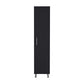 71" Black Wood Pantry Or Storage Cabinet