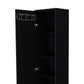 71" Black Wood Pantry Or Storage Cabinet