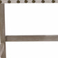 26" White And Natural Fabric And Wood Counter Height Bar Chair