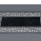 47" Dark Gray Silver And Black Glass Faux Crystal And Wood Square Bar Table