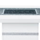 47" White Silver And Black Glass Faux Crystal And Wood Square Bar Table