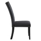 Set of Two Black Upholstered Velvet Dining Side Chairs