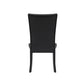 Set of Two Black Upholstered Velvet Dining Side Chairs