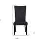 Set of Two Black Upholstered Velvet Dining Side Chairs