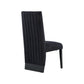 Set of Two Black Upholstered Velvet Dining Side Chairs
