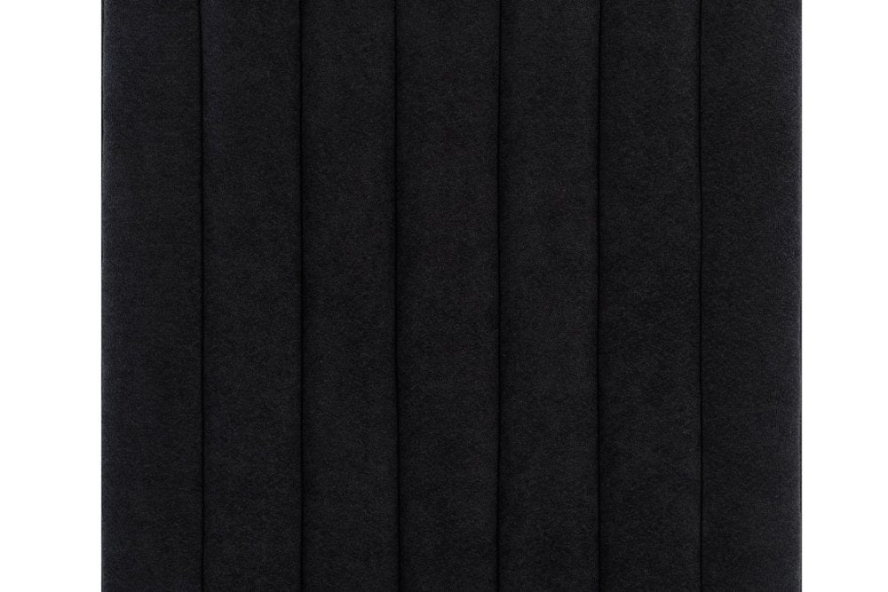 Set of Two Black Upholstered Velvet Dining Side Chairs