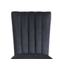 Set of Two Black Upholstered Velvet Dining Side Chairs