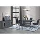 Dark Gray Upholstered Fabric With Faux Crystal Bling Dining Side Chair