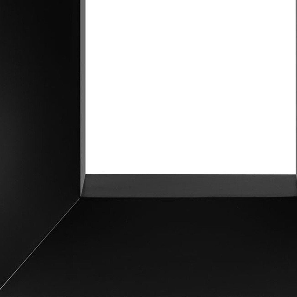 70" White and Black Faux Marble and Wood Pedestal Base Dining Table