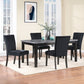 66" Dark Gray Faux Marble and Wood Dining Table