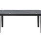 66" Dark Gray Faux Marble and Wood Dining Table