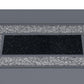 79" Dark Gray Faux Crystals Glass and Wood Pedestal Base Dining Table