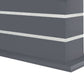 79" Dark Gray Faux Crystals Glass and Wood Pedestal Base Dining Table