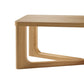 50" Natural Solid Wood Cross Legs Coffee Table