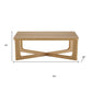 50" Natural Solid Wood Cross Legs Coffee Table