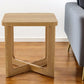 24" Natural Solid Wood Square Cross Legs End Table