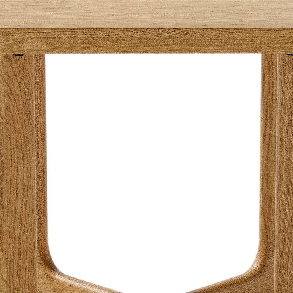 24" Natural Solid Wood Square Cross Legs End Table