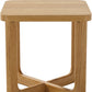 24" Natural Solid Wood Square Cross Legs End Table