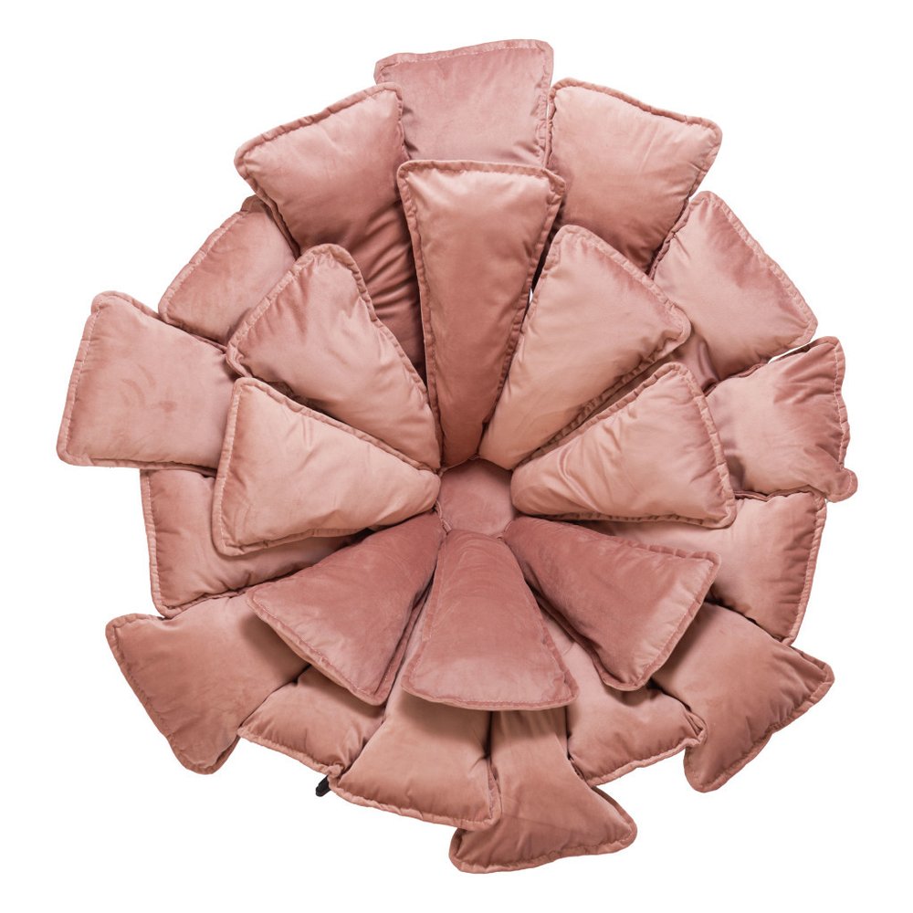 42" Pink And Black Velvet And Upholstered Swivel Side Chair