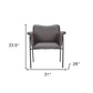 31" Brown And Black Faux Leather And Faux Leather Arm Chair