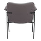 31" Brown And Black Faux Leather And Faux Leather Arm Chair