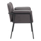 31" Brown And Black Faux Leather And Faux Leather Arm Chair