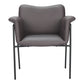 31" Brown And Black Faux Leather And Faux Leather Arm Chair