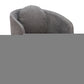 28" Gray Upholstered Club Chair And Toss Pillow