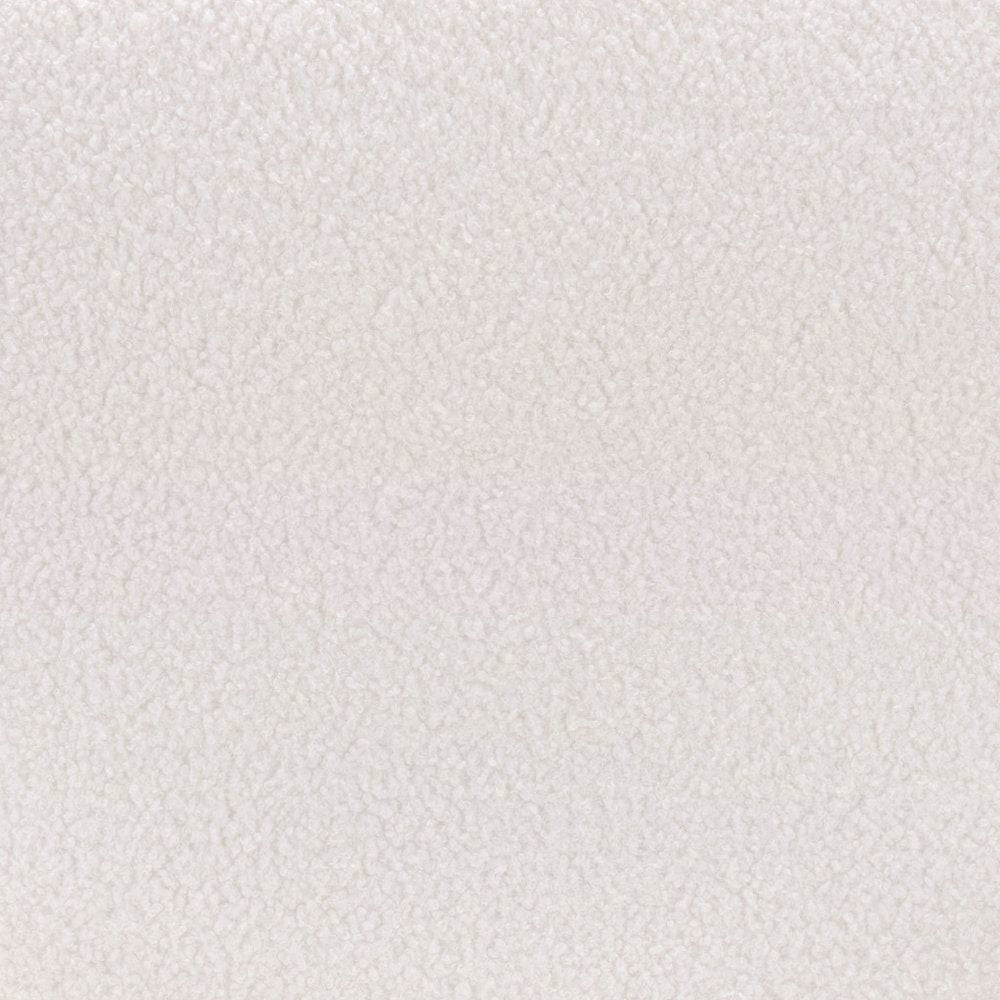 Set of Two 26" Cream and Black Faux Shearling and Steel Counter Height Bar Chairs