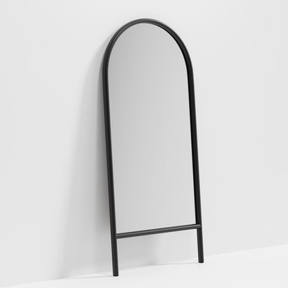 71" Black Solid Wood Arch Freestanding Framed Full Length Mirror