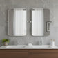 Set of Two 32" Silver Metal Framed Accent Mirrors