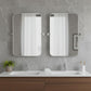 Set of Two 32" Silver Metal Framed Accent Mirrors