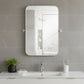 Set of Two 32" Silver Metal Framed Accent Mirrors